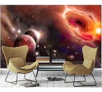 XLMING Chaleureux Rêveur Cosmique Étoilé Planétaire Papier Peint 3D Soie Texturée Haut De Gamme Salon Canapé Chambre À Coucher Salle Manger Murale-400cm×280cm