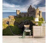 XLMING Château En Trois Dimensions Architecture Ciel Mer Papier Peint 3D Soie De Luxe Intissé Bureau Salle à Manger Canapé Chambre Salon TV Mural Décoratif-300cm×210cm