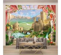 XLMING Châteaux Bâtiments Rivières Couloirs Art En Stéréoscopique 3D Papier Peint Luxe Décoration Manger Adulte Intérieure Salon Canapé Chambre Fond TV Mur-200cm×140cm
