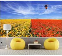 XLMING Chaud Beau Ciel Bleu Fleurs Océan 3D Papier Peint Texture Soyeuse Intissé Salle à Manger Bureau D'étude Canapé Chambre Salon TV Mur-430cm×300cm