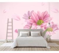 XLMING Chrysanthèmes Roses Minimalistes Élégants Et En Trois Dimensions 3D Papier Peint Premium Texturé Soie Bureau Salle à Manger Salon Chambre Coucher Canapé TV Mur-350cm×256cm