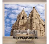 XLMING Ciel Bleu Stéréoscopique Nuages Blancs Châteaux Bâtiments 3D Papier Peint Luxe Décoration Manger Adulte Intérieure Salon Canapé Chambre Fond TV Mur-200cm×140cm
