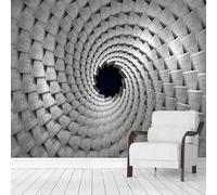XLMING Ciment De Géométrie Abstraite Espace Étendu 3D Papier Peint Texture Soyeuse Intissé Salle à Manger Bureau D'étude Canapé Chambre Salon TV Mur-250cm×170cm