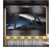 XLMING Cosmos Vaisseau Spatial Planètes Expansion Espace 3D Papier Peint Premium Texturé Soie Bureau Salle à Manger Salon Chambre Coucher Canapé TV Mur-200cm×140cm