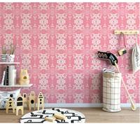 XLMING Cosy Beautiful Pink Vintage Flowers Papier Peint 3D Soie De Luxe Intissé Bureau Salle à Manger Canapé Chambre Salon TV Mural Décoratif-200cm×140cm