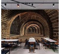 XLMING Créatif Agrandissement De L'Espace Mur De Briques Tunnel Originalité 3D Papier Peint Luxe Décoration Manger Adulte Intérieure Salon Canapé Chambre Fond TV Mur-200cm×140cm