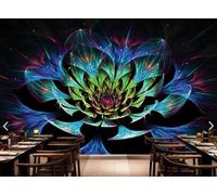 XLMING Créatif Coloré Floral Original À Grande Échelle 3D Papier Peint Premium Texturé Soie Bureau Salle à Manger Salon Chambre Coucher Canapé TV Mur-300cm×210cm