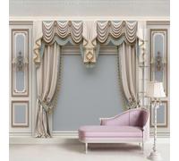 XLMING Créatif En Trois Dimensions Architecture Rideaux Individualité 3D Papier Peint Luxe Décoration Manger Adulte Intérieure Salon Canapé Chambre Fond TV Mur-430cm×300cm