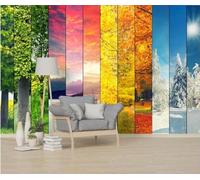 XLMING Créatif Esthétique Saisons Paysage Art Papier Peint 3D Soie De Luxe Intissé Bureau Salle à Manger Canapé Chambre Salon TV Mural Décoratif-300cm×210cm