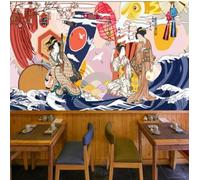 XLMING Créatif Figures Vagues Oiseaux En Vol Art 3D Papier Peint Luxe Décoration Manger Adulte Intérieure Salon Canapé Chambre Fond TV Mur-350cm×256cm