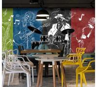 XLMING Créatif Musique Bar Café Original 3D Papier Peint Luxe Décoration Manger Adulte Intérieure Salon Canapé Chambre Fond TV Mur-400cm×280cm