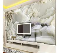 XLMING Créatif Sculpture Sur Jade Arbres Architecture Art 3D Papier Peint Luxe Décoration Manger Adulte Intérieure Salon Canapé Chambre Fond TV Mur-400cm×280cm