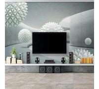 XLMING Créatif Tridimensionnel Architecture Sphères Art 3D Papier Peint Luxe Décoration Manger Adulte Intérieure Salon Canapé Chambre Fond TV Mur-200cm×140cm