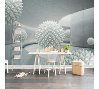 XLMING Créatif Tridimensionnel Architecture Sphères Art 3D Papier Peint Premium Texturé Soie Bureau Salle à Manger Salon Chambre Coucher Canapé TV Mur-350cm×256cm
