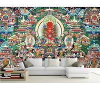 XLMING Créatif Tridimensionnel Multicolore Architecture Statue De Bouddha 3D Papier Peint Luxe Décoration Manger Adulte Intérieure Salon Canapé Chambre Fond TV Mur-150cm×105cm