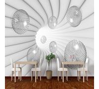 XLMING Créatif Tridimensionnel Sphérique Tunnel Individualité 3D Papier Peint Texture Soyeuse Intissé Salle à Manger Bureau D'étude Canapé Chambre Salon TV Mur-250cm×170cm