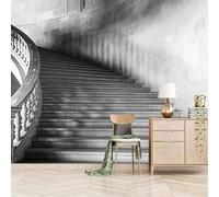 XLMING Créativité Escalier En Colimaçon Extension De L'Espace 3D Papier Peint Premium Texturé Soie Bureau Salle à Manger Salon Chambre Coucher Canapé TV Mur-200cm×140cm
