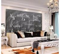 XLMING Créativité Tableau Noir Dessiné À La Main Formule Mathématique Individualité 3D Papier Peint Premium Texturé Soie Bureau Salle à Manger Salon Chambre Coucher Canapé TV Mur-400cm×280cm