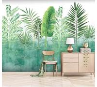 XLMING Dessin À La Main Minimaliste Frais Vert Végétal 3D Papier Peint Luxe Décoration Manger Adulte Intérieure Salon Canapé Chambre Fond TV Mur-150cm×105cm