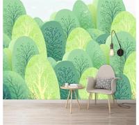 XLMING Dessin À La Main Style Frais Et Épuré Esthétique Forêt Grain De Bois 3D Papier Peint Texture Soyeuse Intissé Salle à Manger Bureau D'étude Canapé Chambre Salon TV Mur-150cm×105cm