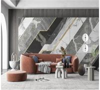 XLMING Dessin Au Trait Géométrique Simple En Imitation De Marbre Papier Peint 3D Soie De Luxe Intissé Bureau Salle à Manger Canapé Chambre Salon TV Mural Décoratif-150cm×105cm