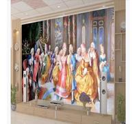 XLMING Dessiné À La Main Art Couleurs Personnages Danse Musique 3D Papier Peint Premium Texturé Soie Bureau Salle à Manger Salon Chambre Coucher Canapé TV Mur-250cm×170cm