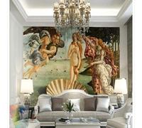 XLMING Dessiné À La Main Art Rétro Personnages Fleurs Grands Arbres 3D Papier Peint Texture Soyeuse Intissé Salle à Manger Bureau D'étude Canapé Chambre Salon TV Mur-430cm×300cm