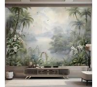 XLMING Dessiné À La Main Paysage Végétal Plantes Fleurs Oiseaux 3D Papier Peint Luxe Décoration Manger Adulte Intérieure Salon Canapé Chambre Fond TV Mur-350cm×256cm