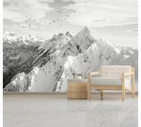 XLMING En Trois Dimensions Esthétique Oiseaux En Vol Montagnes Enneigées Paysages Naturels 3D Papier Peint Luxe Décoration Manger Adulte Intérieure Salon Canapé Chambre Fond TV Mur-350cm×256cm