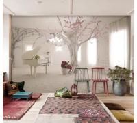 XLMING En Trois Dimensions Extension Visuelle Espace Arbres Piano 3D Papier Peint Luxe Décoration Manger Adulte Intérieure Salon Canapé Chambre Fond TV Mur-200cm×140cm