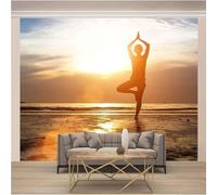 XLMING Esthétique Cubic Sunrise Beach People 3D Papier Peint Luxe Décoration Manger Adulte Intérieure Salon Canapé Chambre Fond TV Mur-150cm×105cm