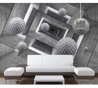 XLMING Extension Spatiale En Forme De Tunnel Sphérique Tridimensionnel Papier Peint 3D Soie De Luxe Intissé Bureau Salle à Manger Canapé Chambre Salon TV Mural Décoratif-400cm×280cm