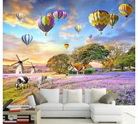 XLMING Fantastique Paradis Élégant Mer De Fleurs Prairie Paysage 3D Papier Peint Texture Soyeuse Intissé Salle à Manger Bureau D'étude Canapé Chambre Salon TV Mur-150cm×105cm