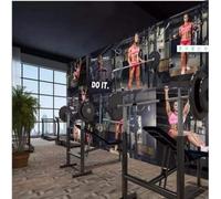 XLMING Femme Sports Fitness Boxe Sports Sanatorium 3D Papier Peint Texture Soyeuse Intissé Salle à Manger Bureau D'étude Canapé Chambre Salon TV Mur-250cm×170cm