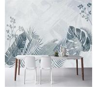 XLMING Feuille De Jardinage Minimaliste Rétro Dessinée À La Main 3D Papier Peint Premium Texturé Soie Bureau Salle à Manger Salon Chambre Coucher Canapé TV Mur-400cm×280cm