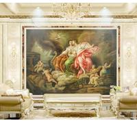 XLMING Figures Abstraites Vintage Dessinées À La Main Animaux 3D Papier Peint Luxe Décoration Manger Adulte Intérieure Salon Canapé Chambre Fond TV Mur-150cm×105cm