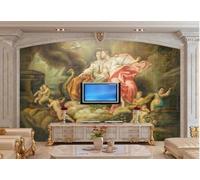 XLMING Figures Abstraites Vintage Dessinées À La Main Animaux 3D Papier Peint Premium Texturé Soie Bureau Salle à Manger Salon Chambre Coucher Canapé TV Mur-250cm×170cm