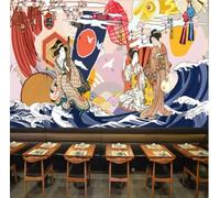 XLMING Figures Créatives Vagues Oiseaux En Vol Art 3D Papier Peint Premium Texturé Soie Bureau Salle à Manger Salon Chambre Coucher Canapé TV Mur-400cm×280cm