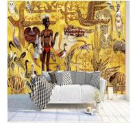 XLMING Figures Dessinées À La Main Animaux Kangourous Oiseaux En Vol Hérissons 3D Papier Peint Texture Soyeuse Intissé Salle à Manger Bureau D'étude Canapé Chambre Salon TV Mur-150cm×105cm