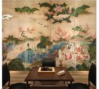 XLMING Figures Fleurs Et Oiseaux Rétro Peints À La Main 3D Papier Peint Luxe Décoration Manger Adulte Intérieure Salon Canapé Chambre Fond TV Mur-200cm×140cm