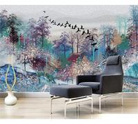 XLMING Forêt D'Élans Abstraite Vintage Nostalgie Graffiti 3D Papier Peint Texture Soyeuse Intissé Salle à Manger Bureau D'étude Canapé Chambre Salon TV Mur-150cm×105cm