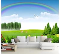 XLMING Fraîcheur Beauté Prairie Ciel Bleu Romantisme Nature 3D Papier Peint Texture Soyeuse Intissé Salle à Manger Bureau D'étude Canapé Chambre Salon TV Mur-430cm×300cm