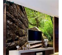XLMING Fraîcheur Élégance Bois Murs En Pierre Marches En Pierre 3D Papier Peint Luxe Décoration Manger Adulte Intérieure Salon Canapé Chambre Fond TV Mur-430cm×300cm