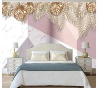XLMING Fraîcheur Géométrie Espace Imitation Marbre Texture 3D Papier Peint Texture Soyeuse Intissé Salle à Manger Bureau D'étude Canapé Chambre Salon TV Mur-350cm×256cm