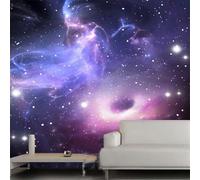 XLMING Frais Beau Cosmique Rêve Galaxie Étoiles 3D Papier Peint Premium Texturé Soie Bureau Salle à Manger Salon Chambre Coucher Canapé TV Mur-250cm×170cm