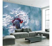 XLMING Frais Beau Rêveur Pissenlit Coccinelle Coccinelle Sept Étoiles 3D Papier Peint Texture Soyeuse Intissé Salle à Manger Bureau D'étude Canapé Chambre Salon TV Mur-350cm×256cm