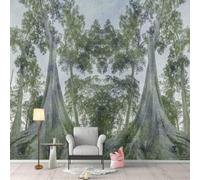 XLMING Frais Esthétique Personnalité Forêt Grands Arbres Plantes 3D Papier Peint Texture Soyeuse Intissé Salle à Manger Bureau D'étude Canapé Chambre Salon TV Mur-150cm×105cm