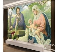 XLMING Fresh Artistic Figure Peach Blossom Peach Blossom Landscape 3D Papier Peint Texture Soyeuse Intissé Salle à Manger Bureau D'étude Canapé Chambre Salon TV Mur-250cm×170cm