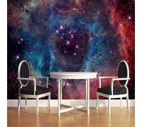 XLMING Fresh Beautiful Dreamy Dreamy Starry Sky Universe Papier Peint 3D Soie De Luxe Intissé Bureau Salle à Manger Canapé Chambre Salon TV Mural Décoratif-350cm×256cm