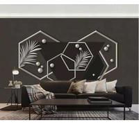 XLMING Géométrie Créative Hexagone Perle Feuille 3D Papier Peint Luxe Décoration Manger Adulte Intérieure Salon Canapé Chambre Fond TV Mur-430cm×300cm